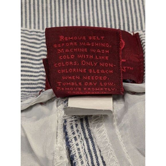 (3/$35) 212 Collection Size 2 Blue White Striped Seersucker Natural Fit Capris - Picture 7 of 12